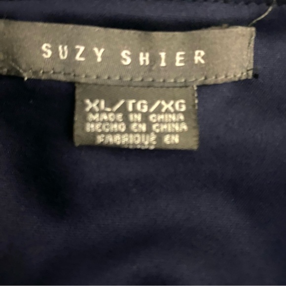 Suzy Shier White and Black Abstract Geometric Strappy Racer Back Top Sz XL - Picture 6 of 6